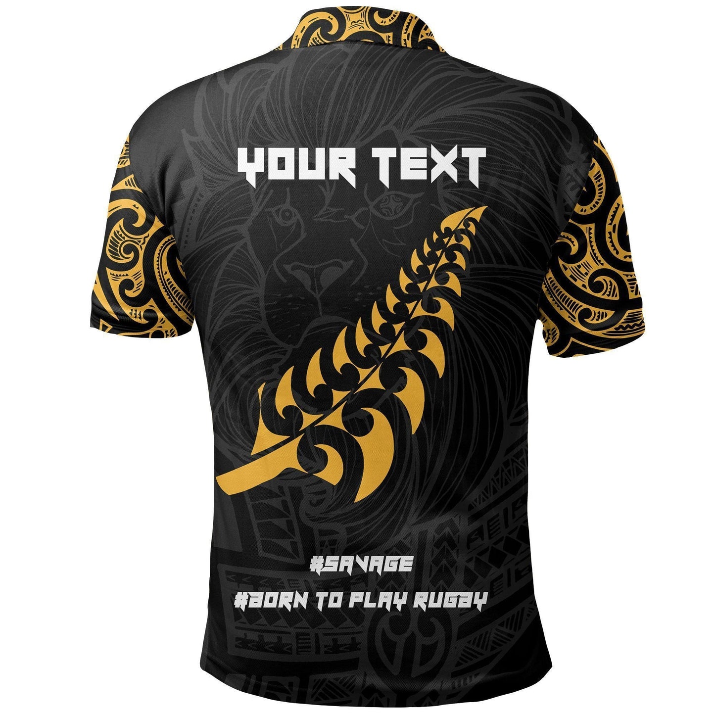 Polynesian Polo Shirt - Personalize New Zealand Maori Lion Rugby Polo Shirt