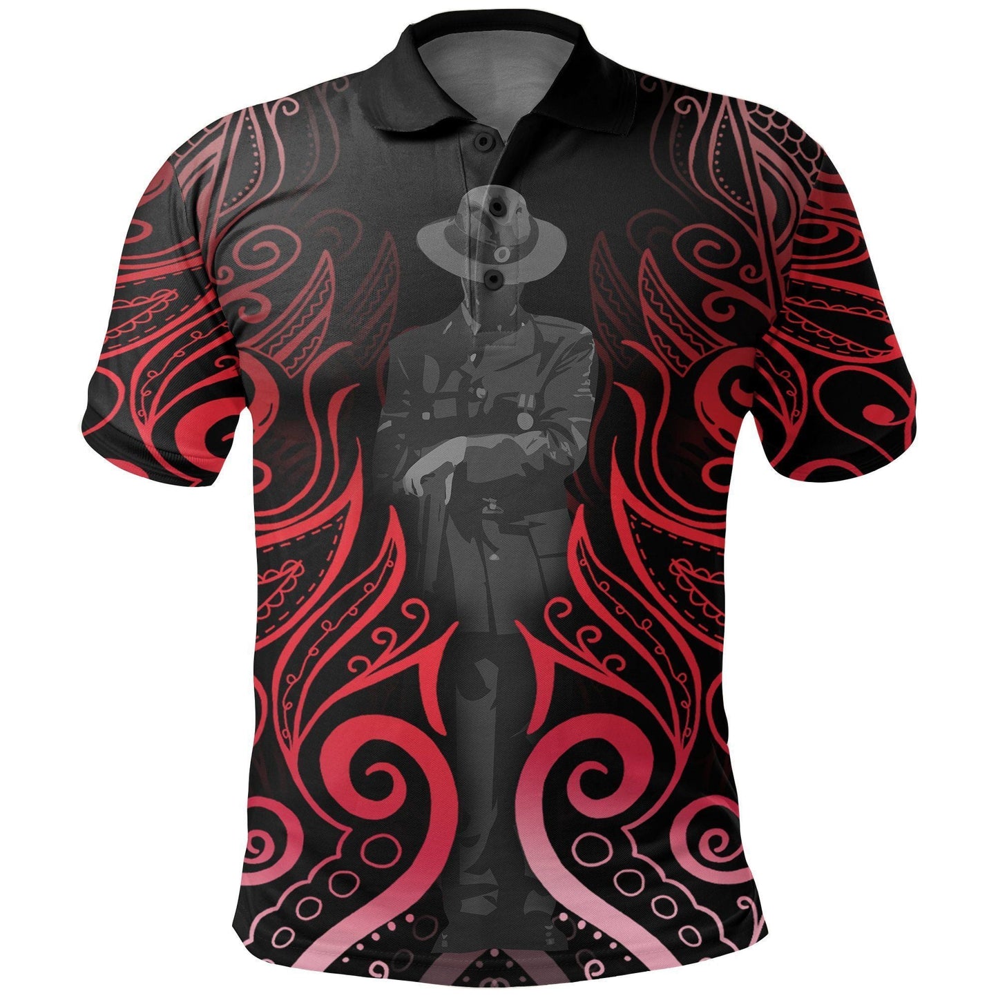 Polynesian Polo Shirt - Anzac New Zealand Polo Shirt, Light Silver Fern Golf Shirt