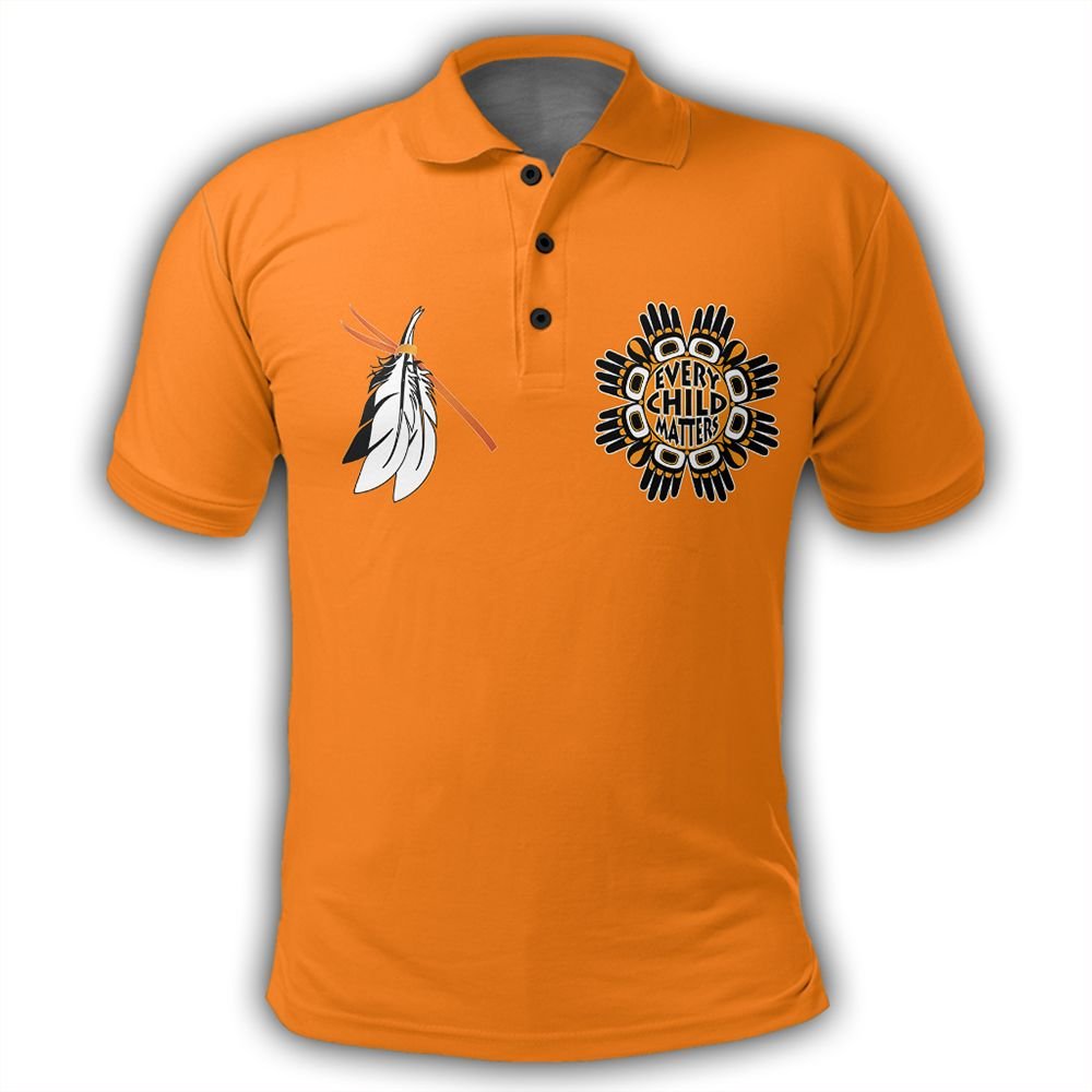 Polynesian Polo Shirt - Orange Shirt Day Polo Shirt Every Child Matters Never Make It Home Polo Shirt