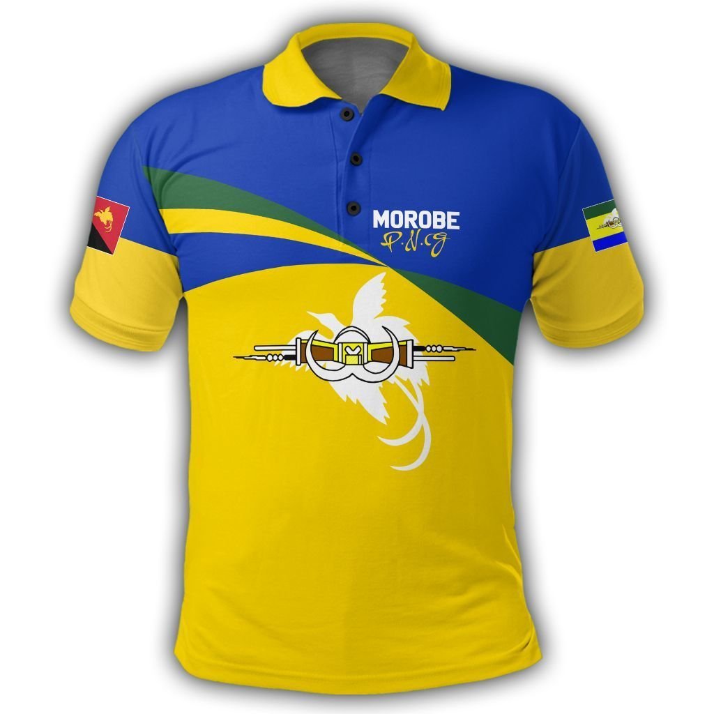 Polynesian Polo Shirt - Morobe Polo Shirt PNG Flag Style