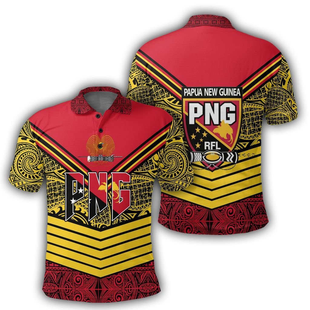 Polynesian Polo Shirt - Polo Shirt Papua New Guinea Polo Shirt Tapa Lauhala Rugby Scrum Style