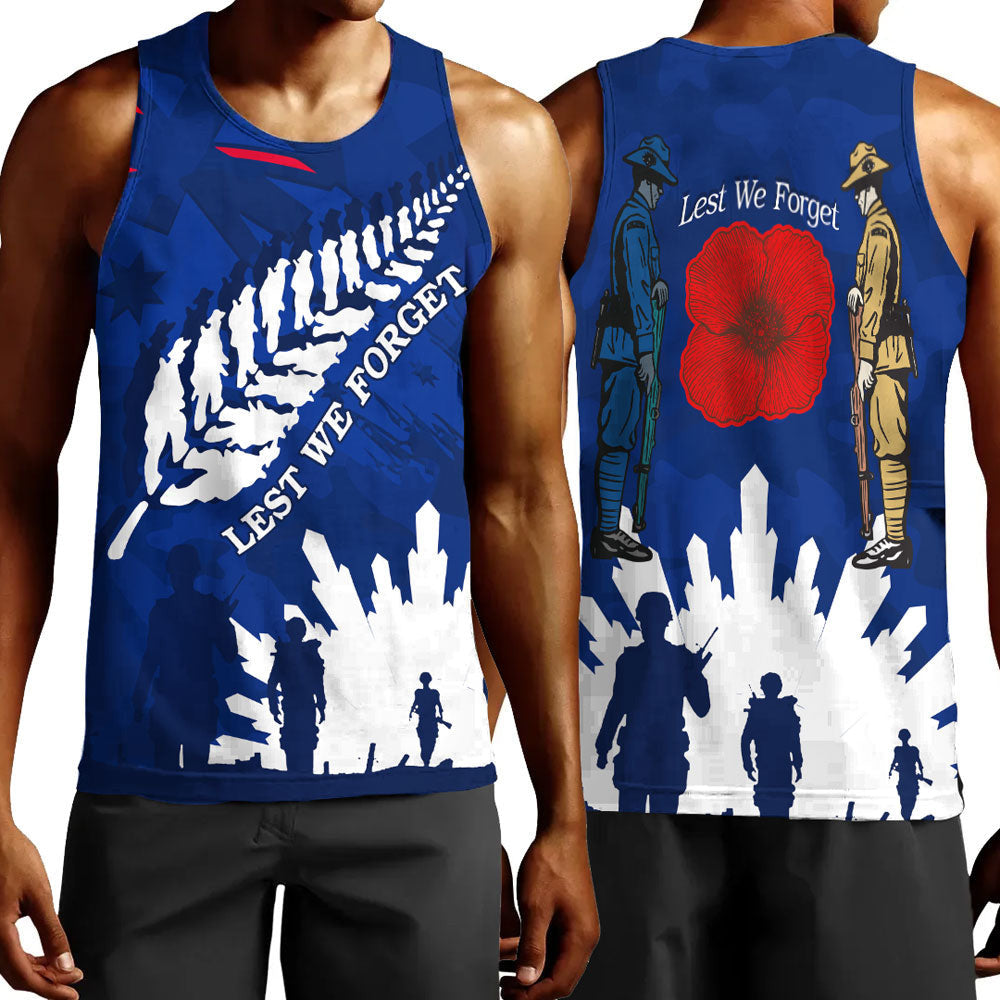 Clothing Australia Anzac Camouflage Mix Fern Men Tank Top