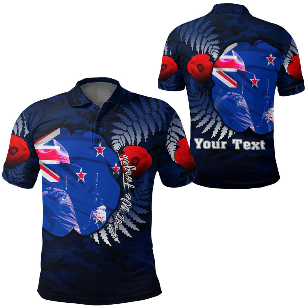 Polynesian Clothing - Custom New Zealand Anzac Day Poppy Polo Shirt