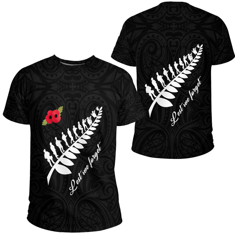 Clothing Anzac Fern Lest We Forget T Shirt