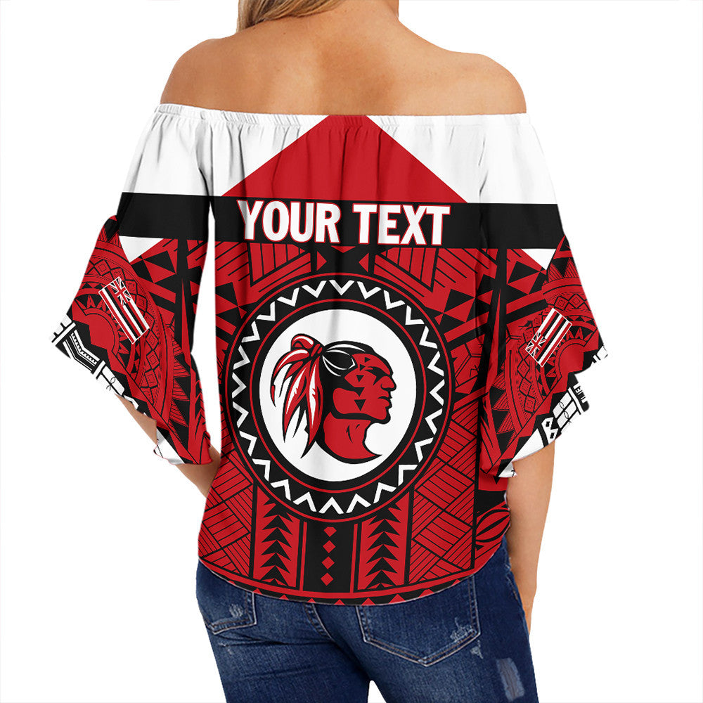 Polynesian Clothing - Personalized Hawaiian High Kahuku Off Shoulder Wrap Waist Top
