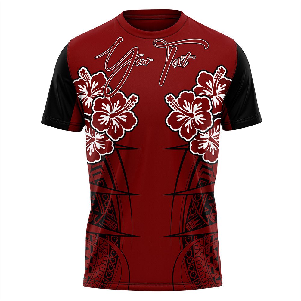 Polynesian T Shirt Personalized Hawaii Spearhead Hibiscus Polynesian T Shirt