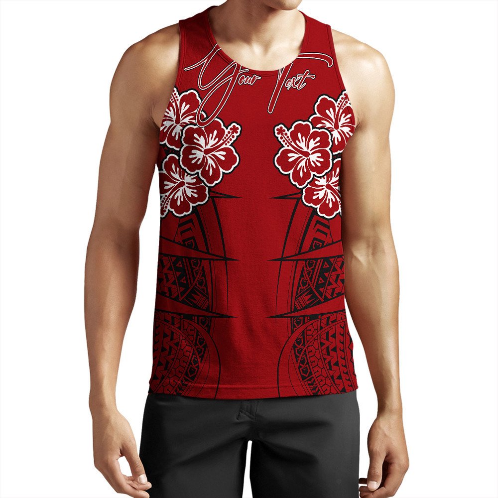 Polynesian Pride Clothing Personalized Hawaii Spearhead Hibiscus Polynesian Tank Top