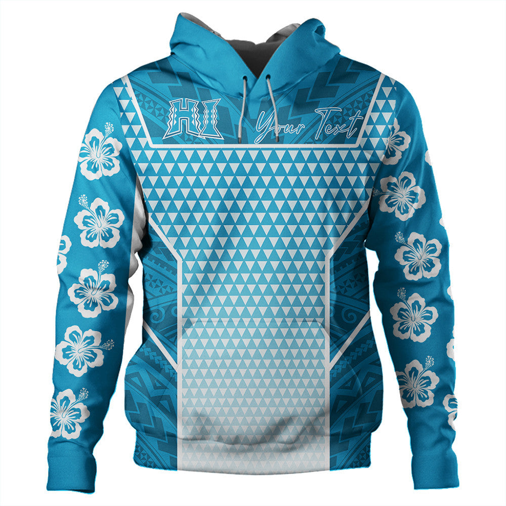Polynesian Pride Hoodie Kakau Hawaii Polynesian Blue Gradient Hoodie