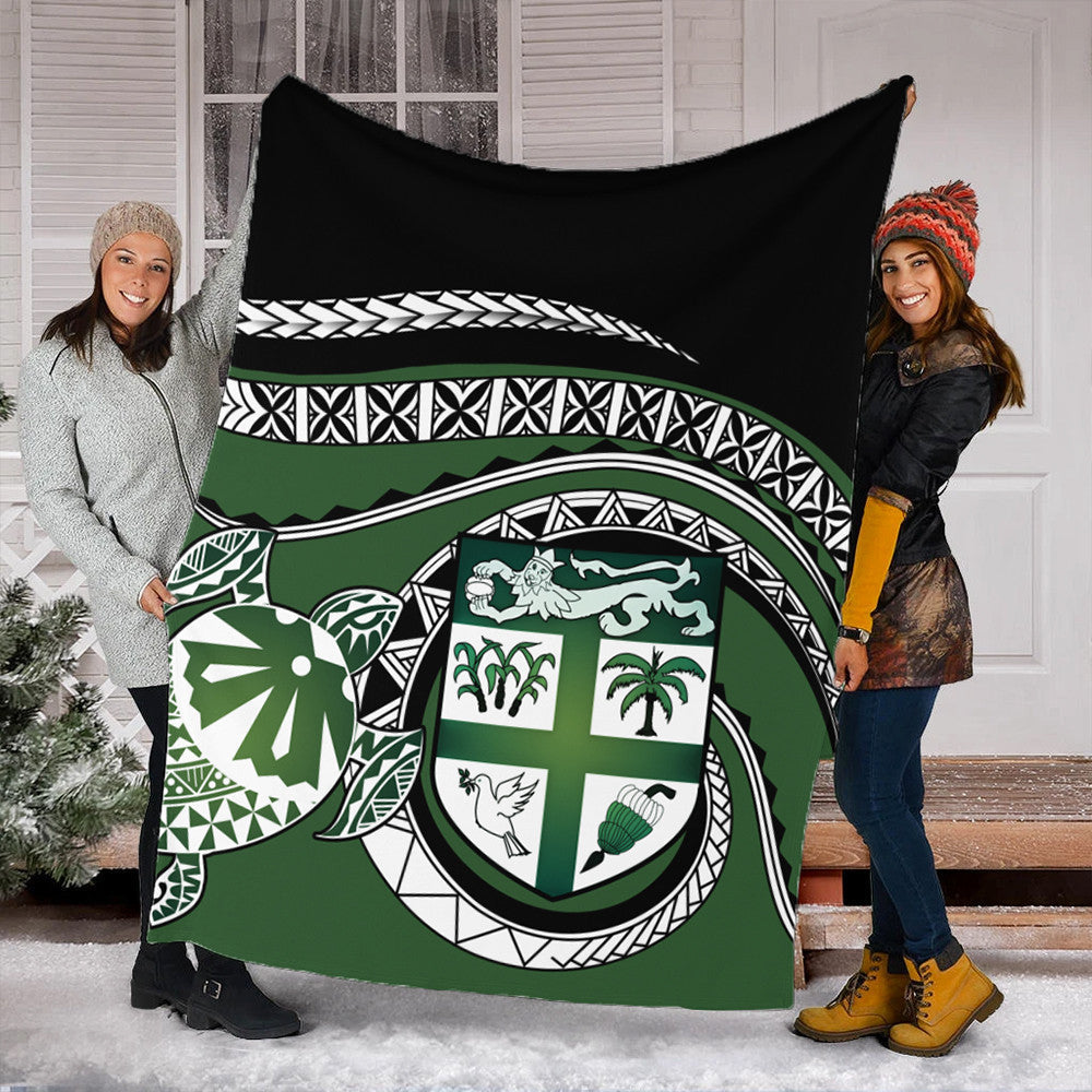 Polynesian Home Set Fiji Masi Turtle Blanket