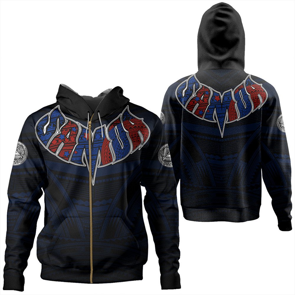 Polynesian Pride Hoodie American Samoa Forever Zip Hoodie