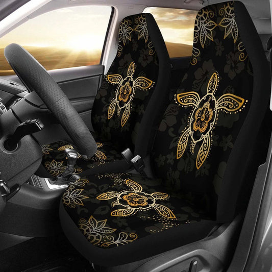 Hawaii Golden Turtle And Hibiscus Car Seat Covers