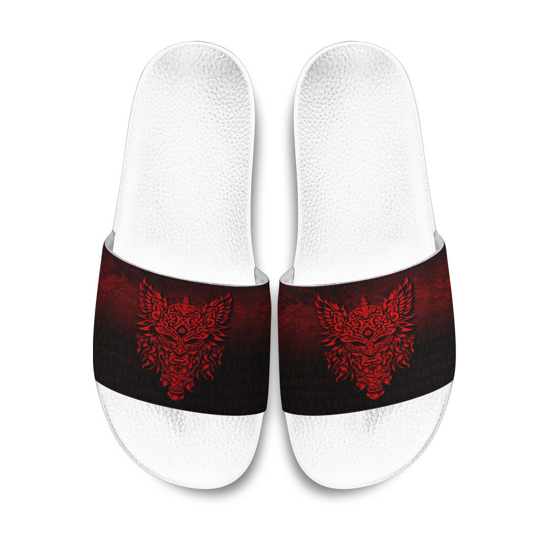 Slide Sandals Odin The Allfather Asgard God And Chief Of Aesir Red Version Slide Sandals
