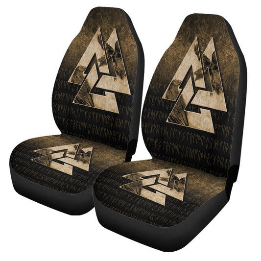 Car Seat Covers Huginn Muninn Ravens From Odin Viking Gold Version Car Seat Covers