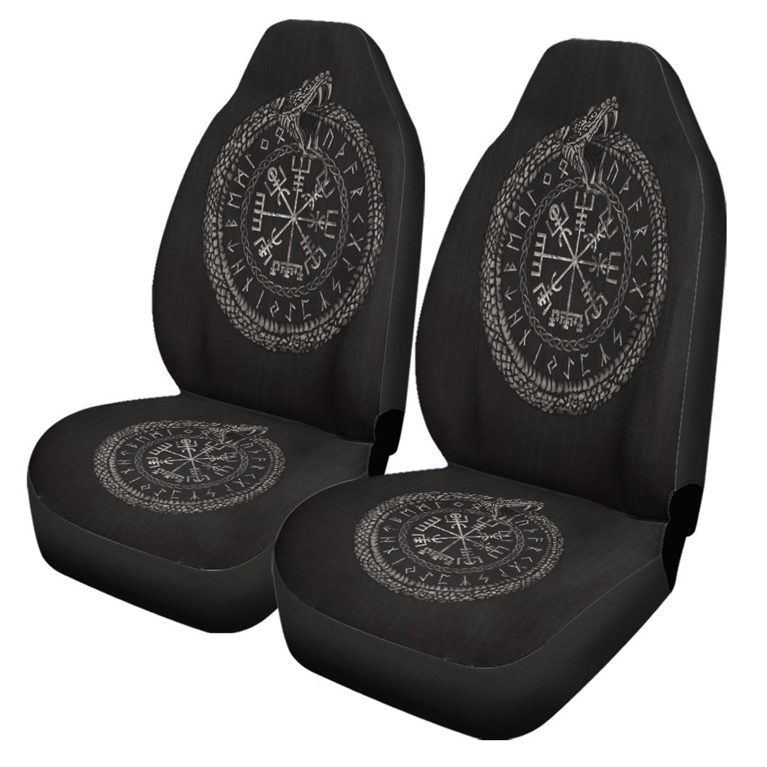 Car Seat Covers Viking Vegvisir With Ouroboros And Runes Car Seat Covers