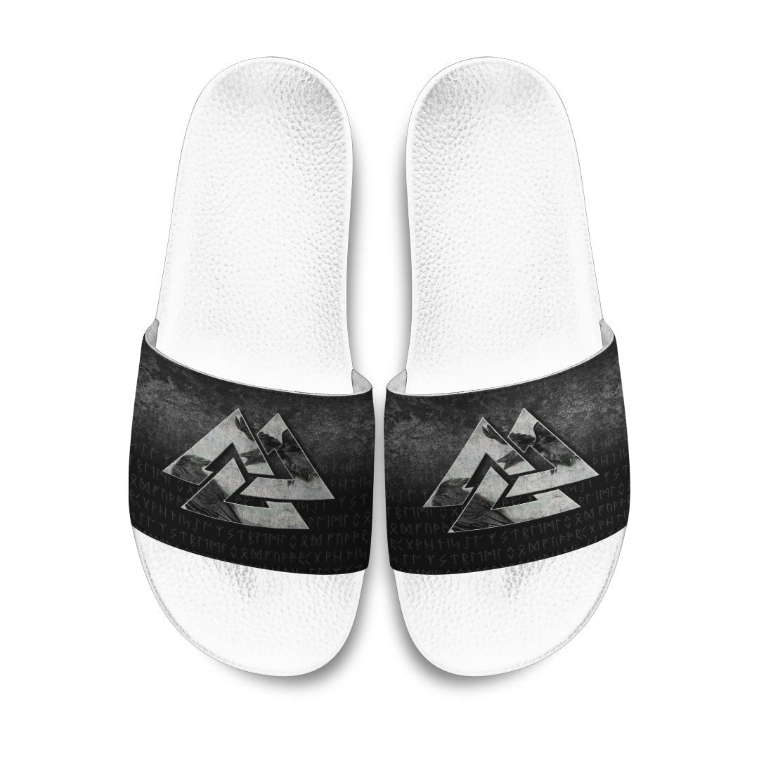 Slide Sandals Huginn Muninn Ravens from Odin Viking Slide Sandals