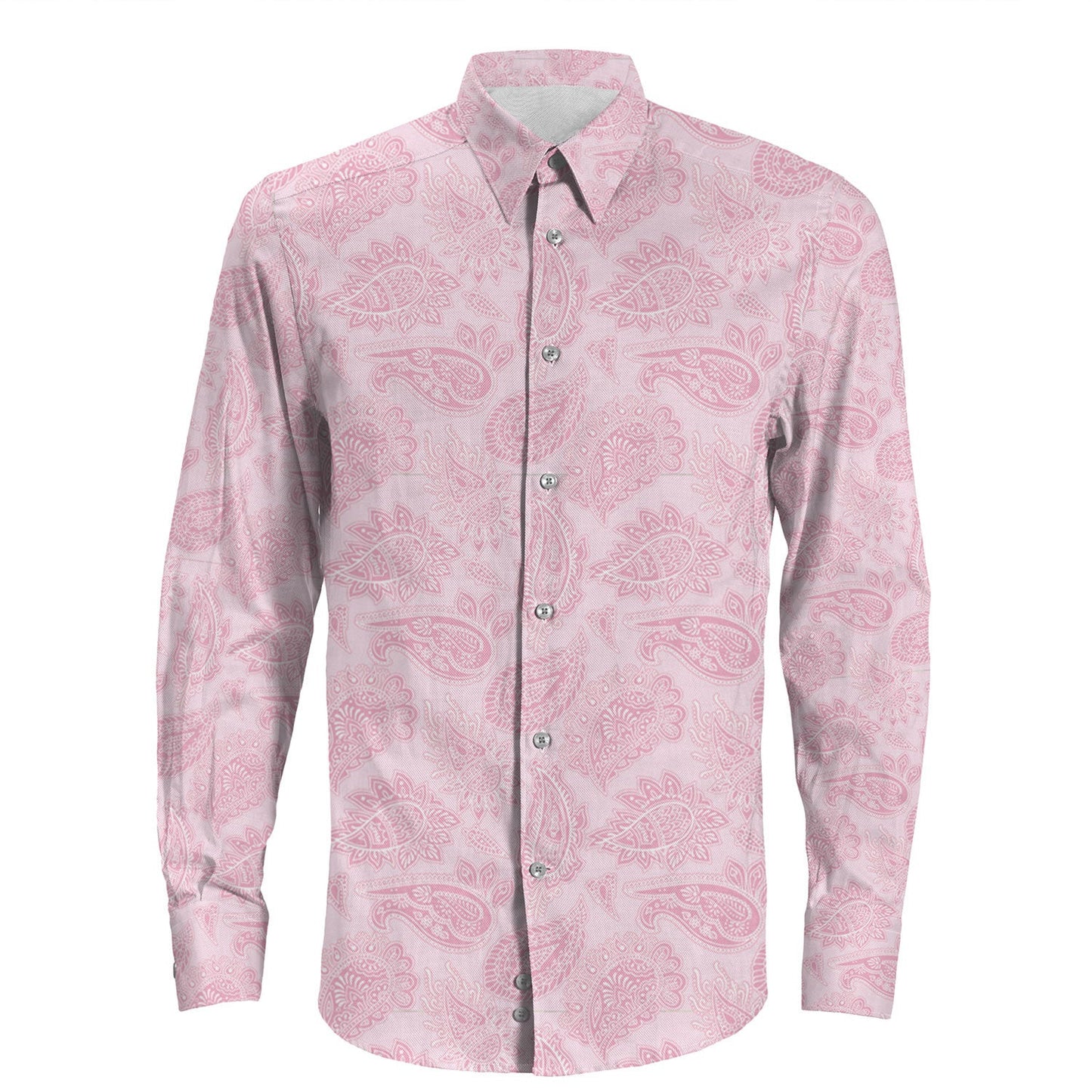 Shirt Paisley Bandana Pattern Seamless Long Sleeve Button Shirt