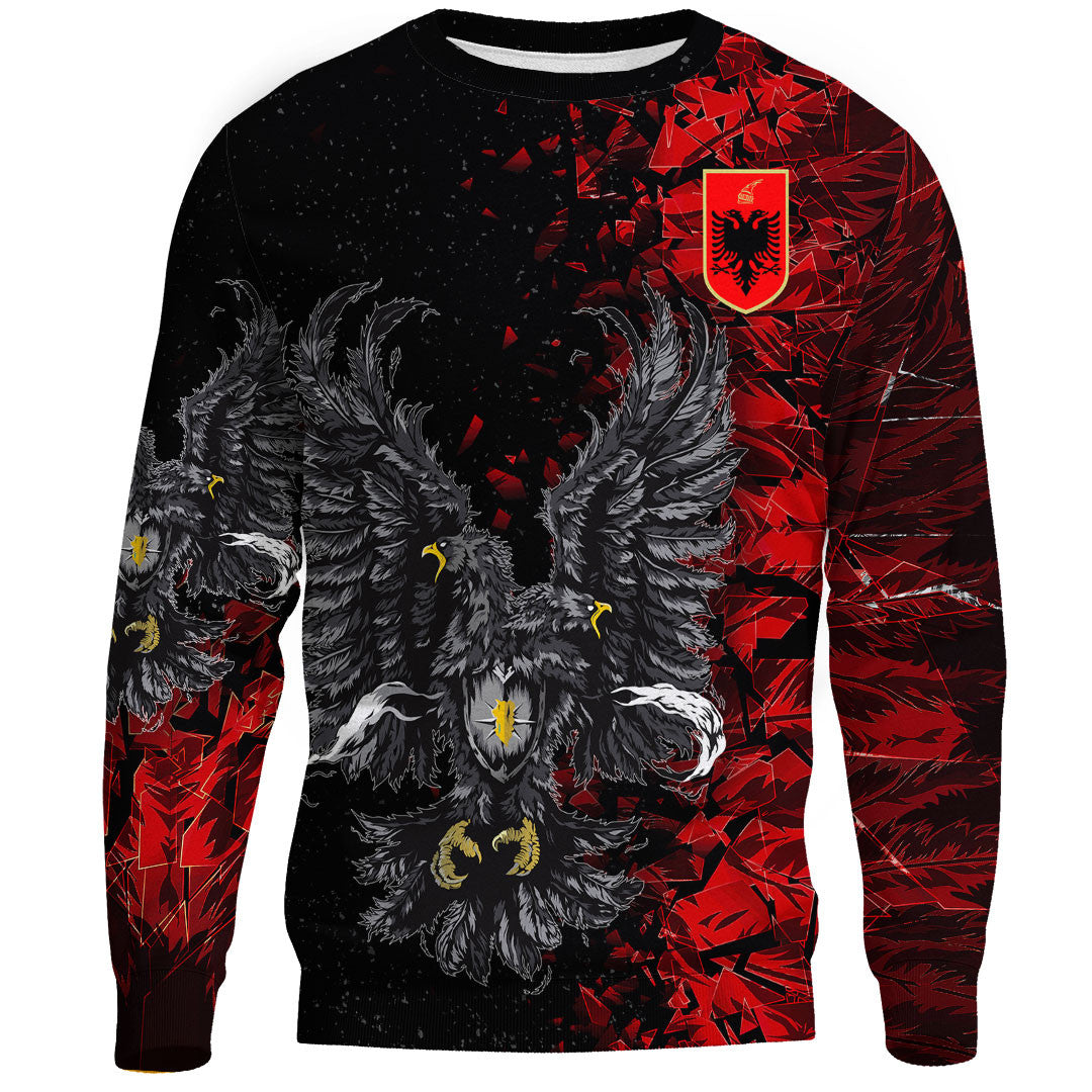 Clothing Albania Eagle Style Fragments And Feathers Sweatshirts
