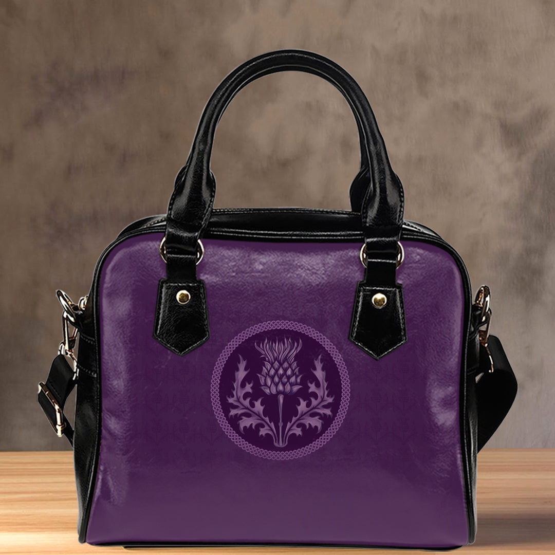Shoulder Handbag Scottish Purple Thistle Shoulder Handbag