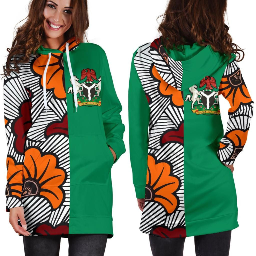 Nigeria Women's Hoodie Dress Ankara Pattern TH5