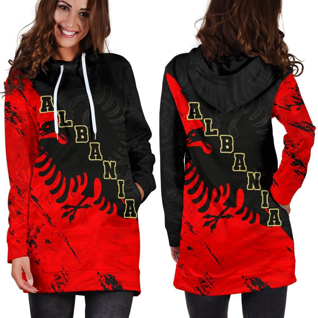 Albania Hoodie Dress Skyline K4