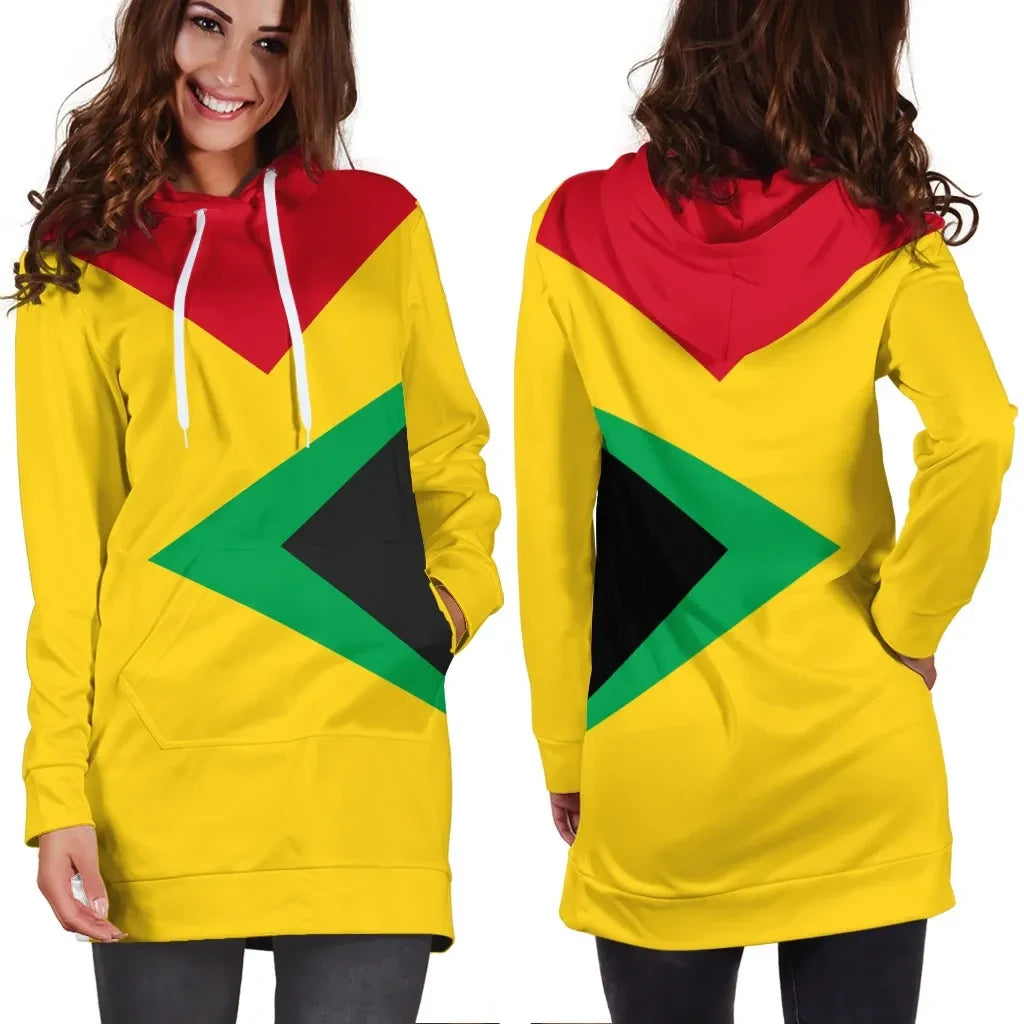 Guyana Hoodie Dress Babarian Yellow