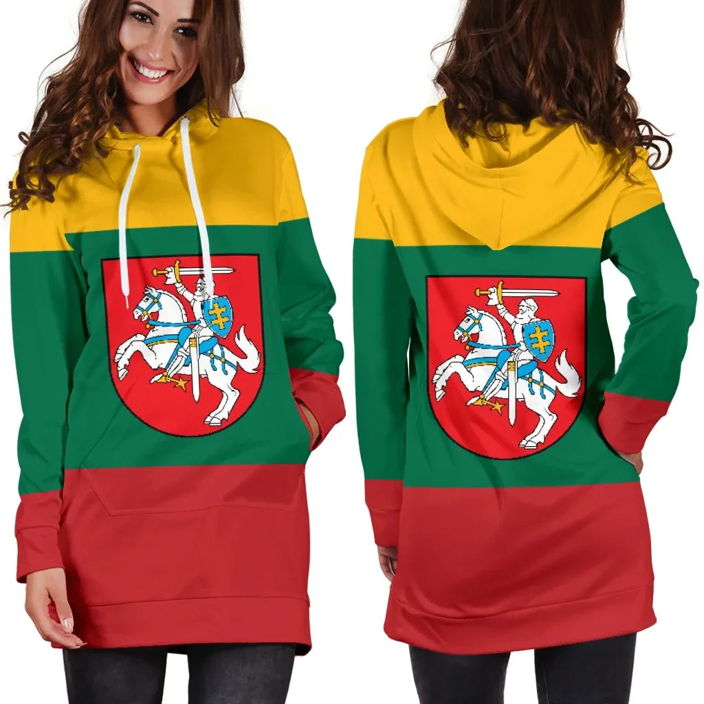 Lithuania Hoodie Dress th9