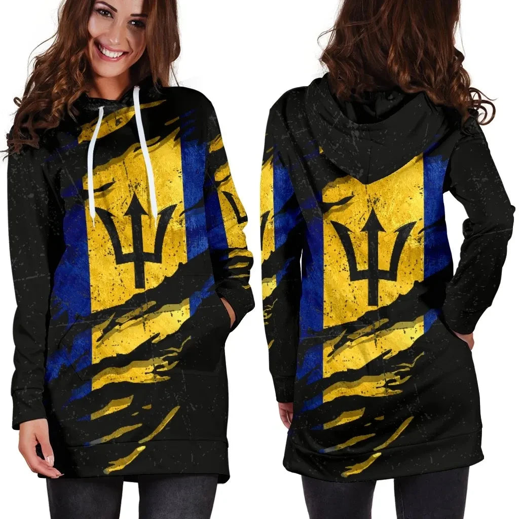 Barbados In Me Women's Hoodie Dress Special Grunge Style