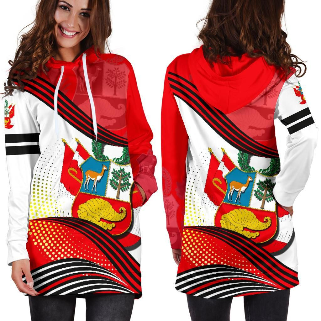 Peru Hoodie Dress Fall In The Wave K7