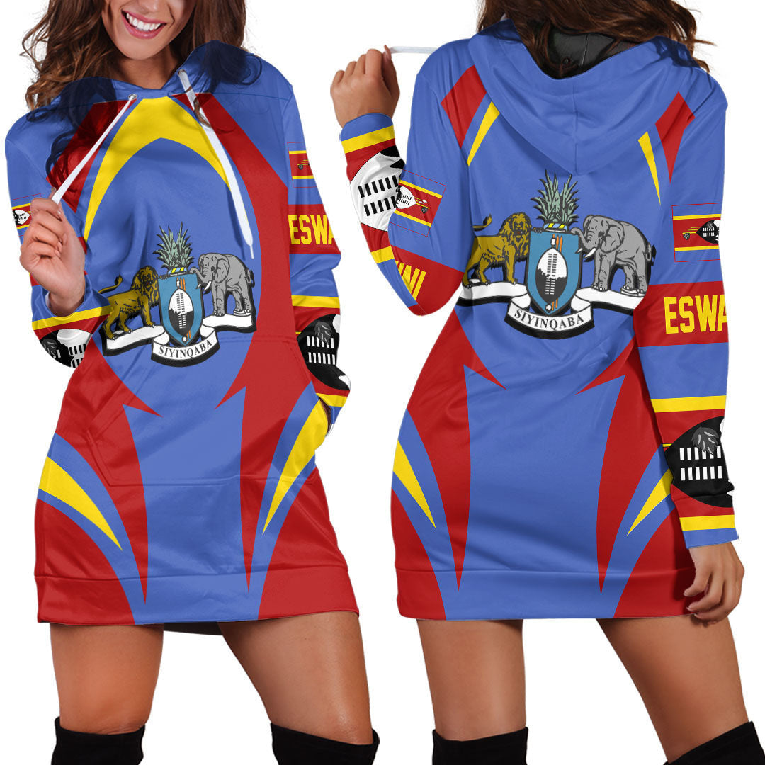 Clothing Eswatini Action Flag Hoodie Dress