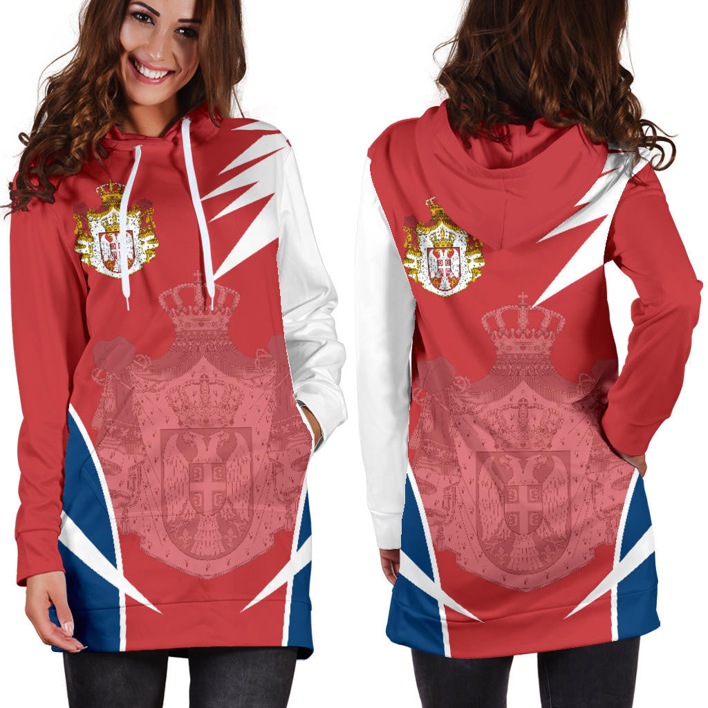 Serbia Hoodie Dress Active Women