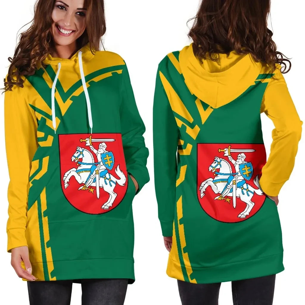 Lithuania Hoodie Dress Premium Style Th5