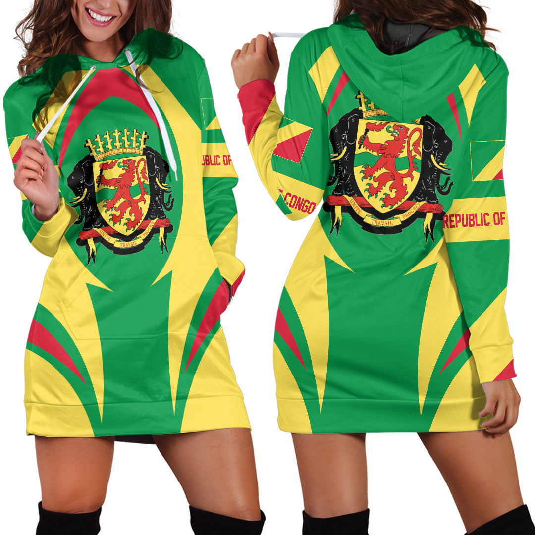 Clothing Republic Of The Congo Action Flag Hoodie Dress