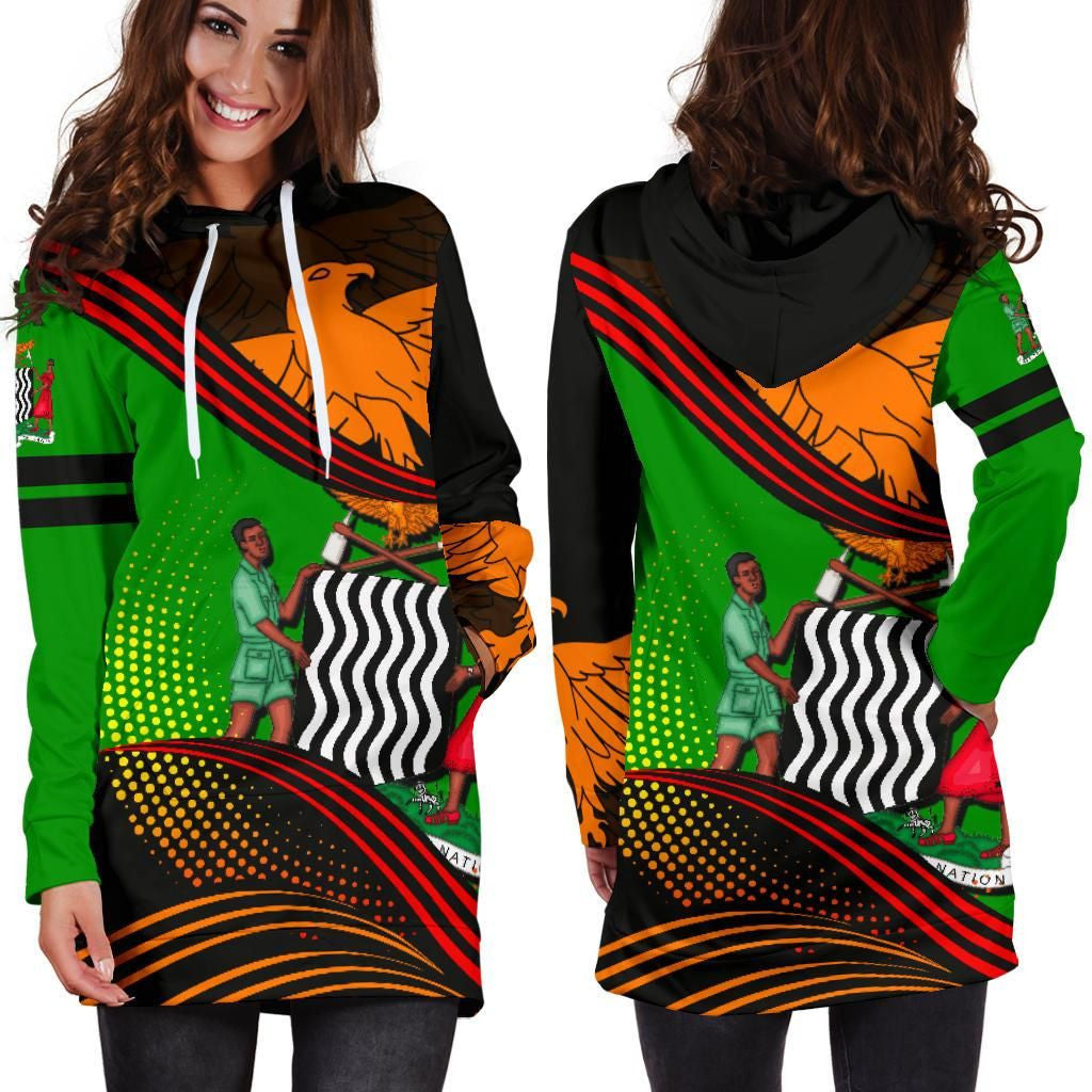 Zambia Hoodie Dress Fall In The Wave K7