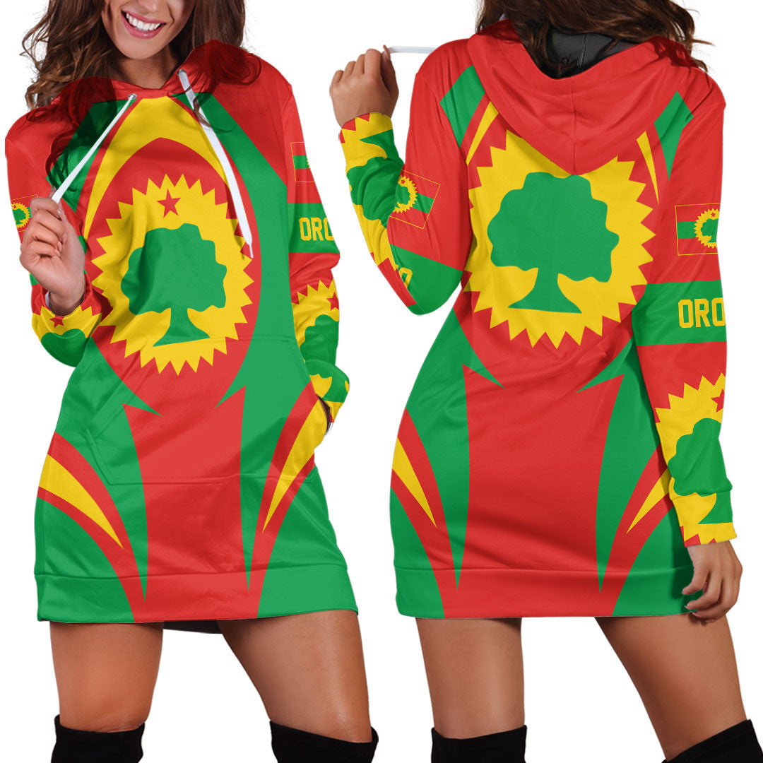 Clothing Oromo Action Flag Hoodie Dress