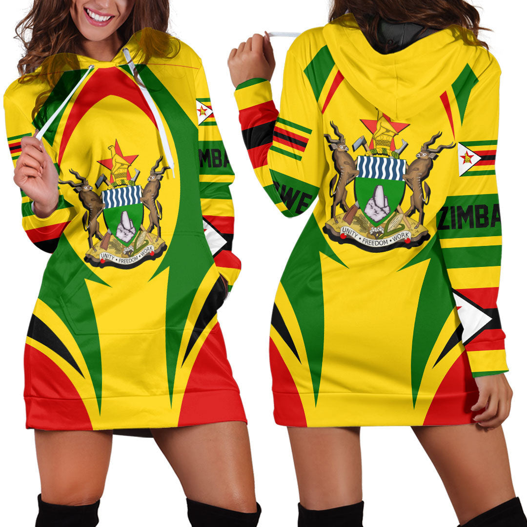 Clothing Zimbabwe Action Flag Hoodie Dress