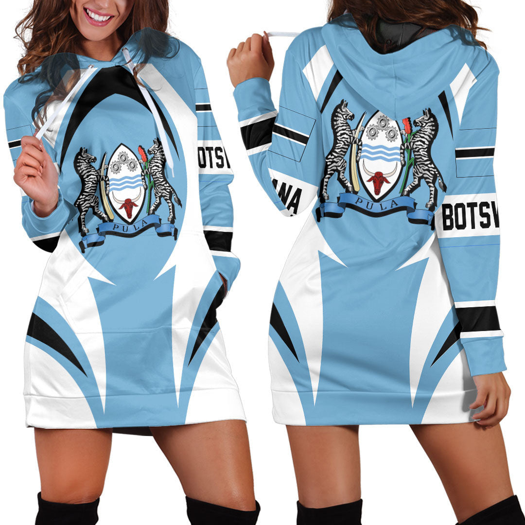 Clothing Botswana Action Flag Hoodie Dress