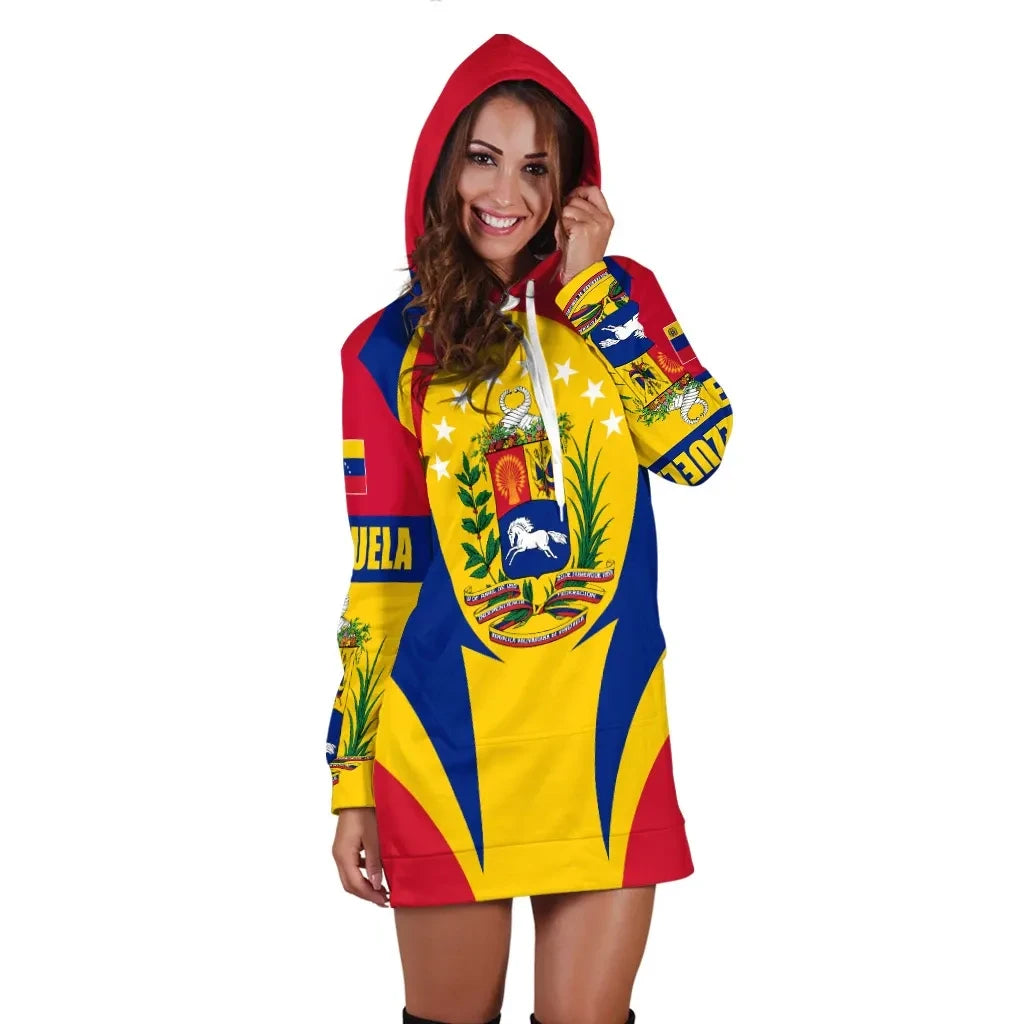 Venezuela Hoodie Dress Action Flag