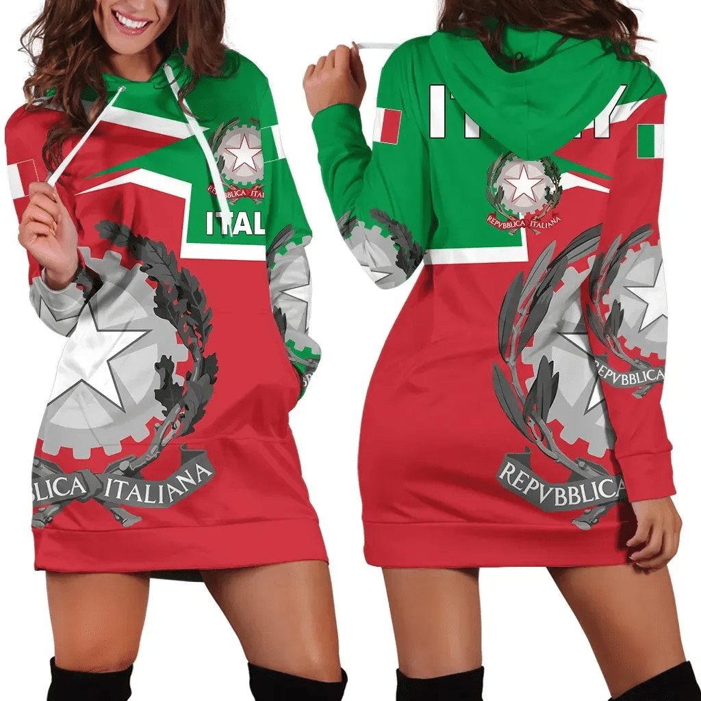 Italy Hoodie Dress Coat Of Arms New Style