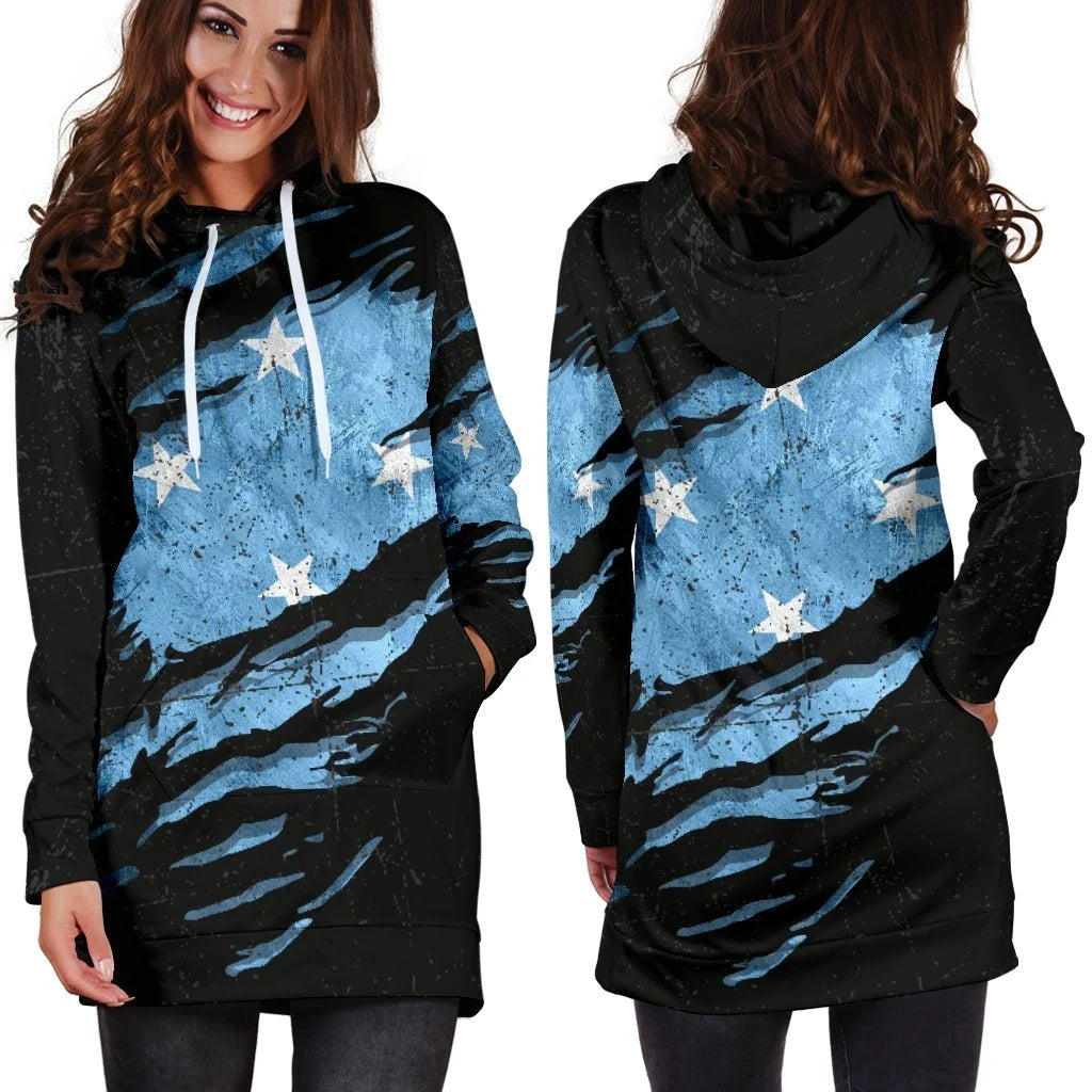 Micronesia In Me Women's Hoodie Dress Special Grunge Style
