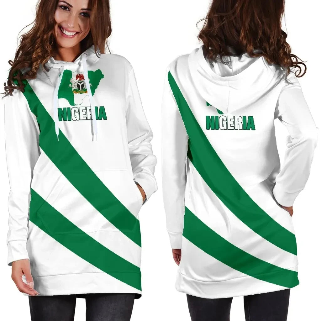 Nigeria Special Flag Hoodie Dress
