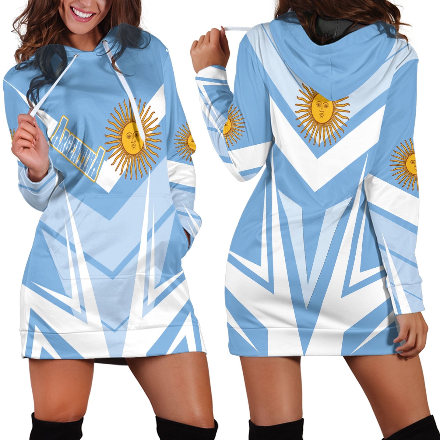 Clothing Argentina Sport Style Hoodie Dress
