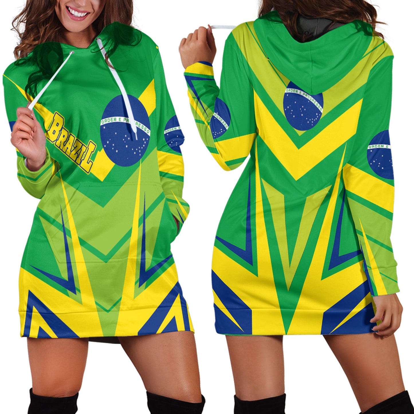 Clothing Brazils Sport Style Hoodie Dress