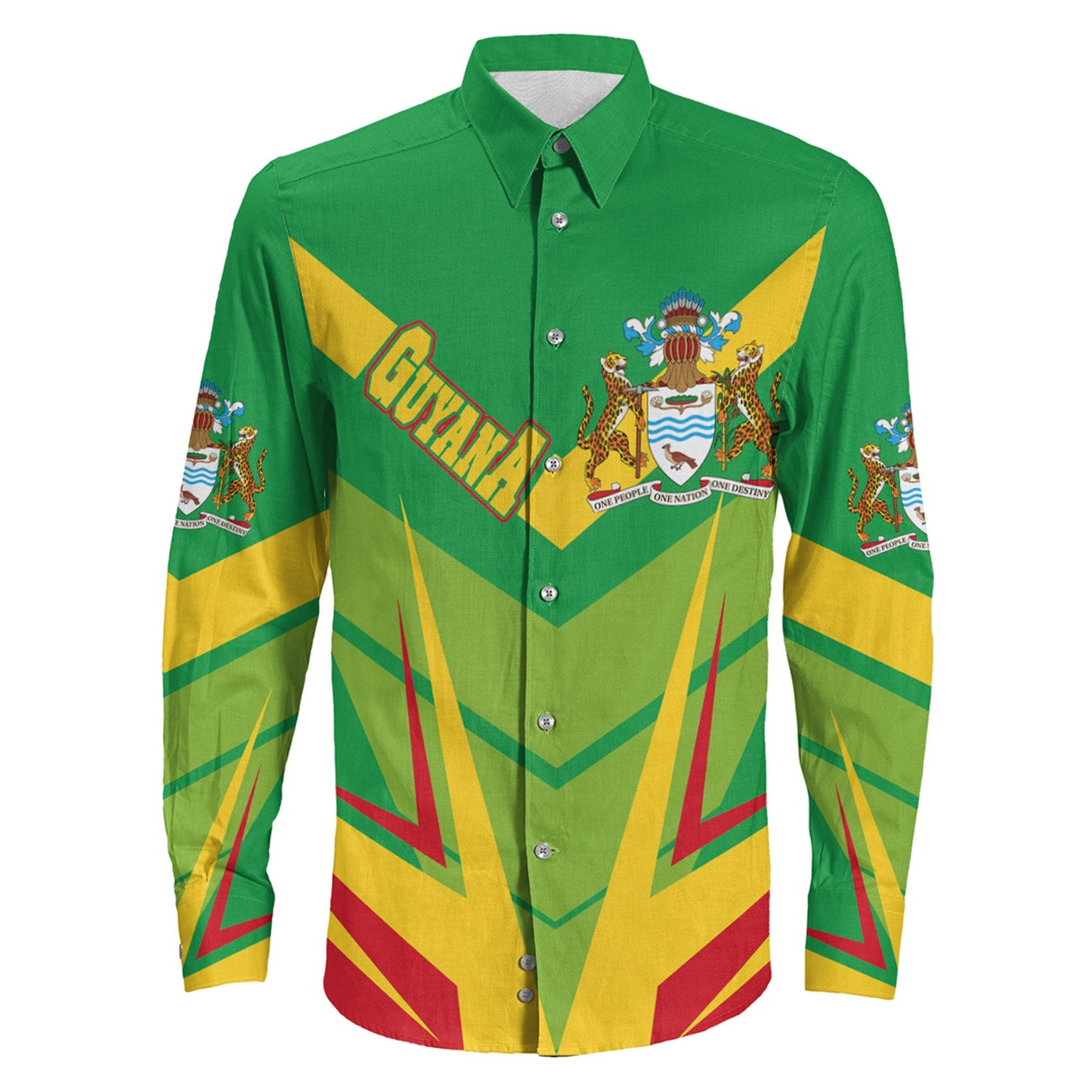 Clothing Guyana Sport Style Long Sleeve Button Shirt