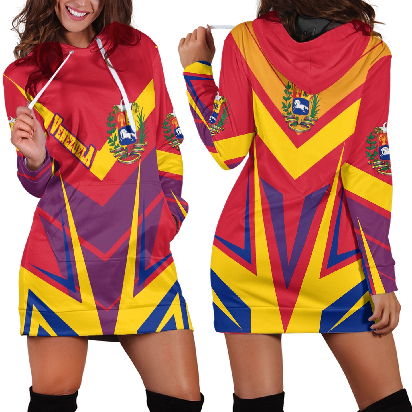 Clothing Venezuela Sport Style Hoodie Dress