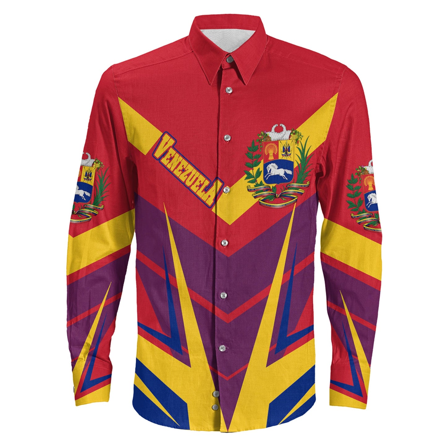 Clothing Venezuela Sport Style Long Sleeve Button Shirt