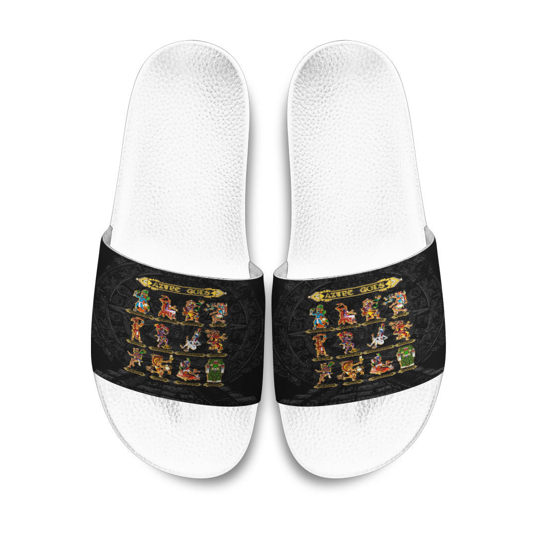 Slide Sandals Ancient Aztec Gods Slide Sandals
