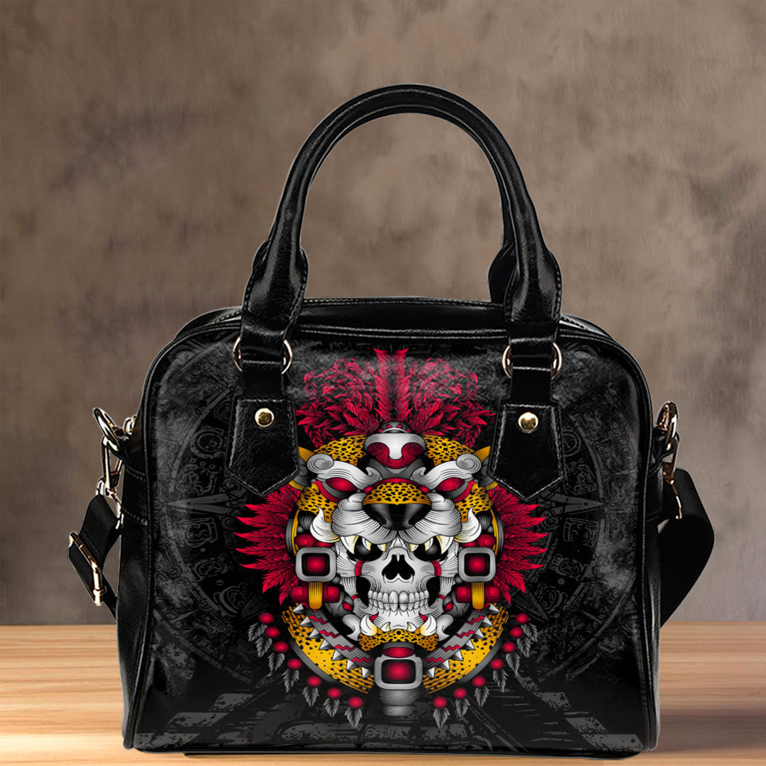 Shoulder Handbag Aztec Warrior Skull Mask Shoulder Handbag