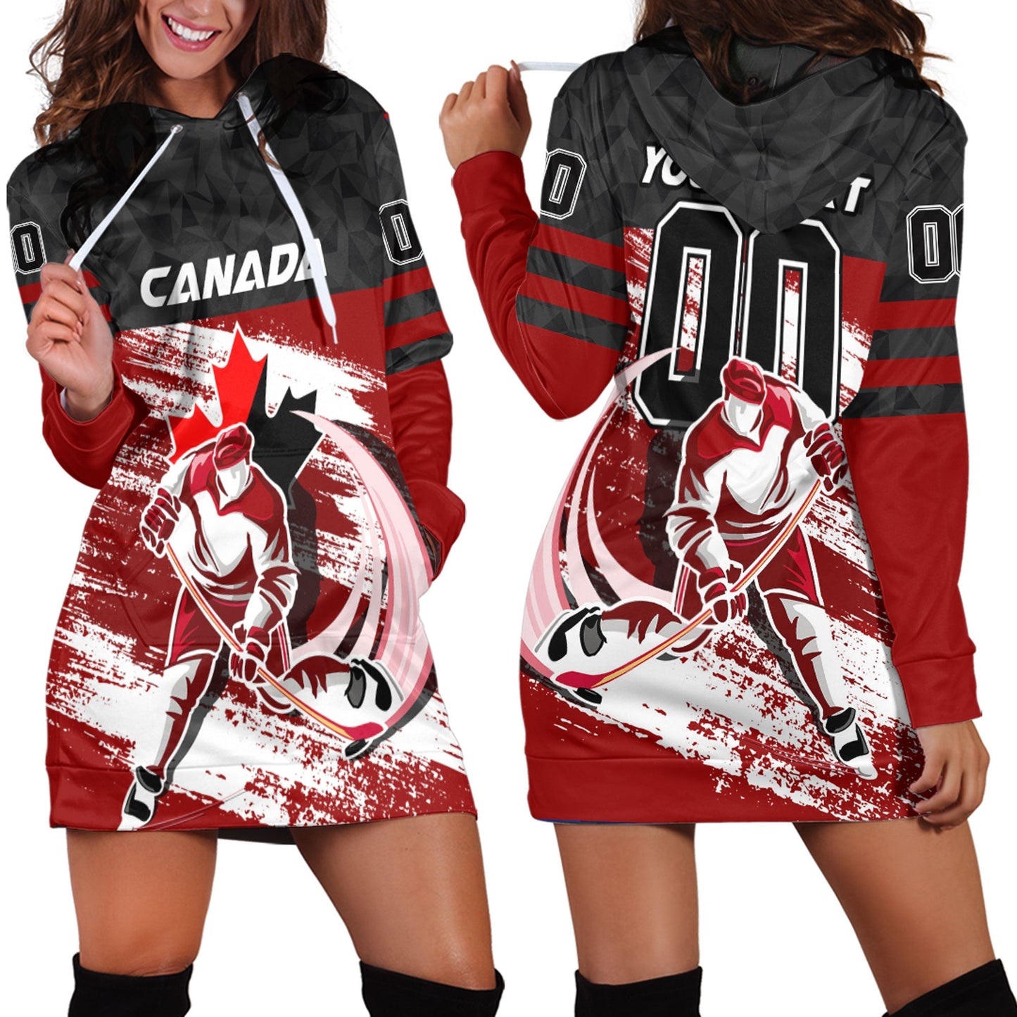 Clothing Canada Hockey Jersey Special Style Hoodie Dress