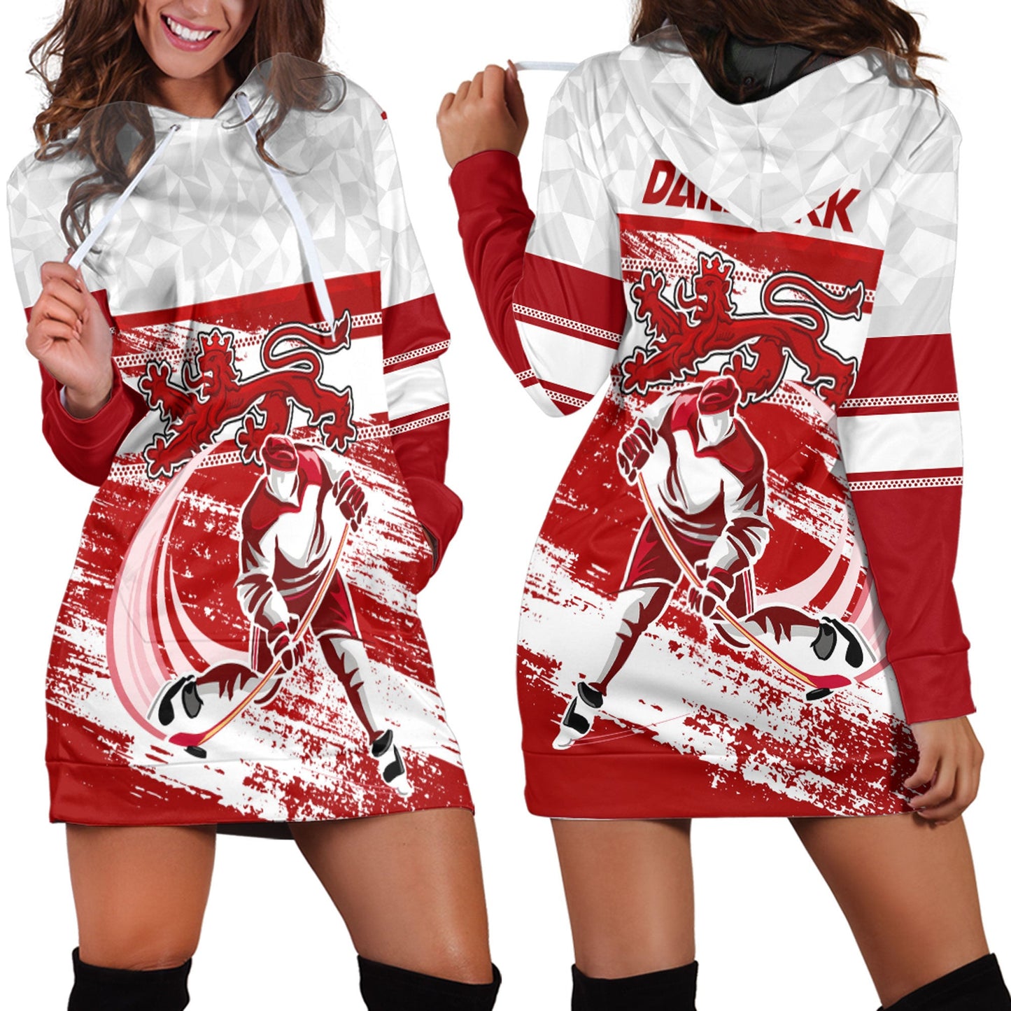 Clothing Denmark Team Hockey Jersey Special Style Hoodie Dress