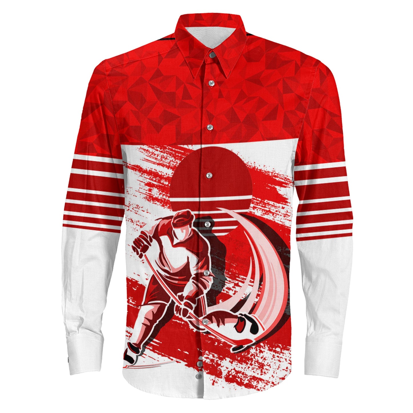 Clothing Japan Hockey Jersey Special Style Long Sleeve Button Shirt